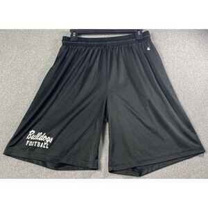 Badger Sport Men’s Athletic Shorts Size L Black Elastic Waist Drawstring Pockets